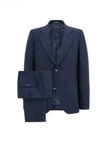 Men s Stretch Wool Single Suit Dark Navy 270768 - EMPORIO ARMANI - BALAAN 1