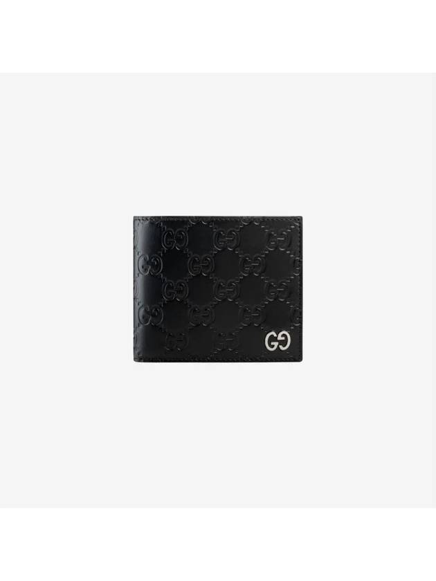 Signature Coin Pocket Half Wallet Black - GUCCI - BALAAN 4