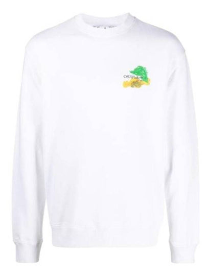 Men's Brush Arrow Slim Crew Neck Sweatshirt White - OFF WHITE - BALAAN 2