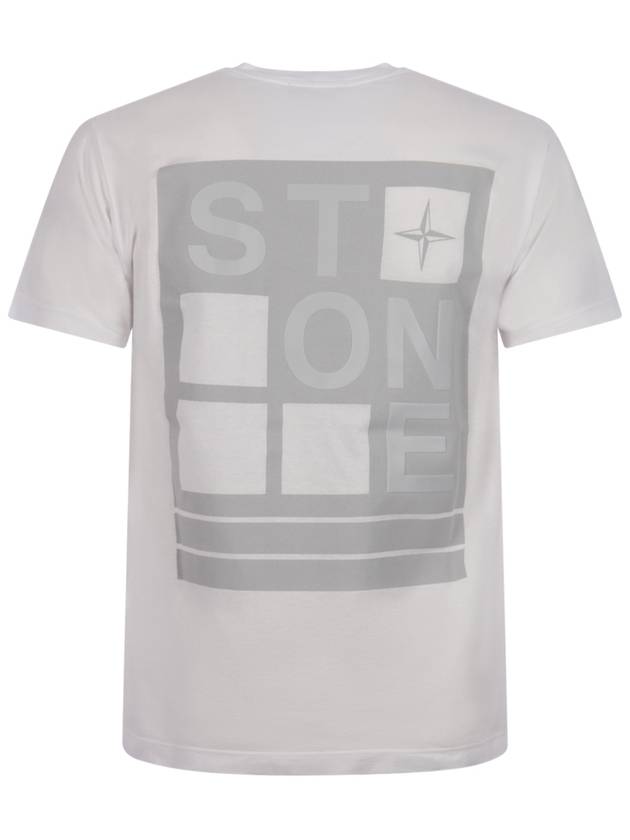 Small Logo Print Short Sleeve T-Shirt White - STONE ISLAND - BALAAN 3