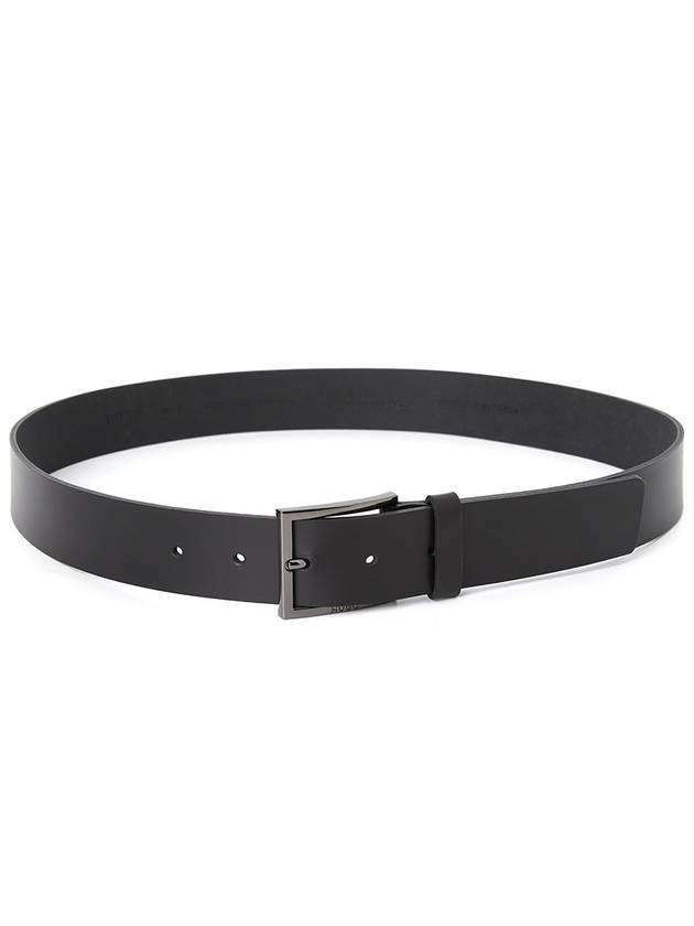 Metal Buckle Leather Belt Black - HUGO BOSS - BALAAN 3