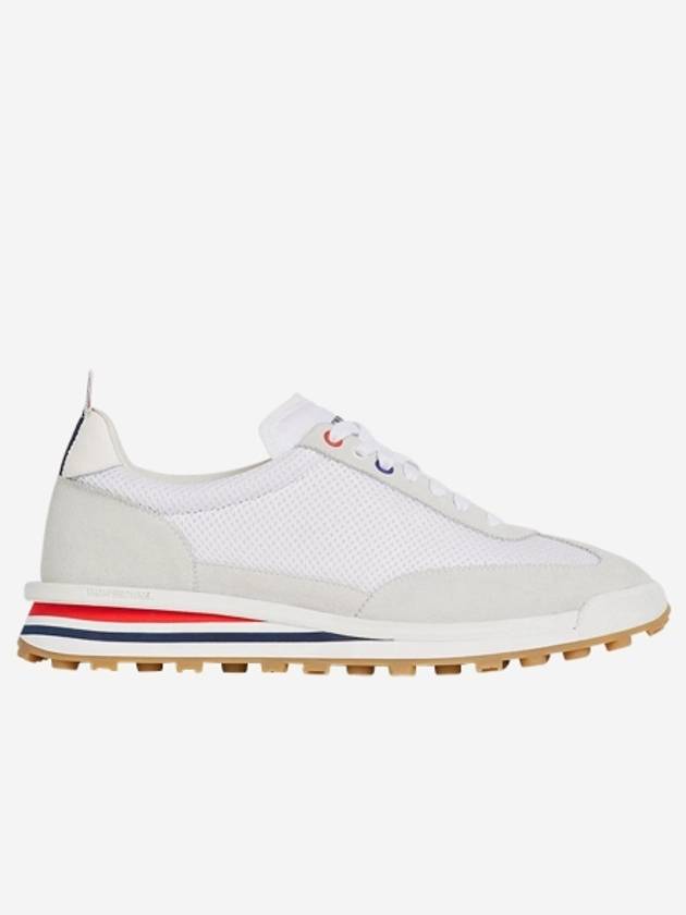 Fine Kid Suede Tech Runner White - THOM BROWNE - BALAAN 2