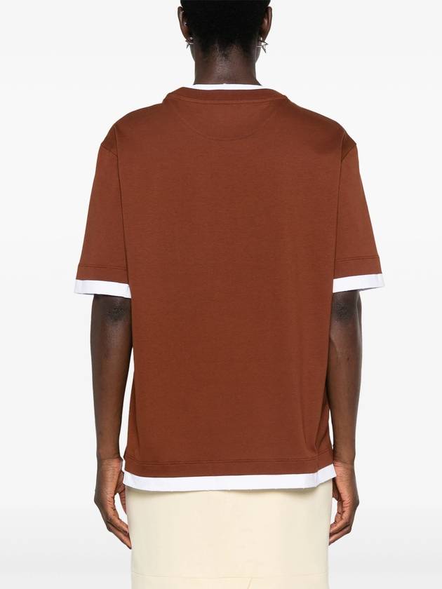 layered cotton T-shirt - PRADA - BALAAN 4