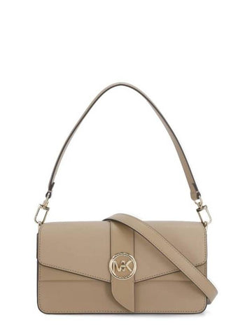 Greenwich Saffiano Medium Shoulder Bag Beige - MICHAEL KORS - BALAAN 1