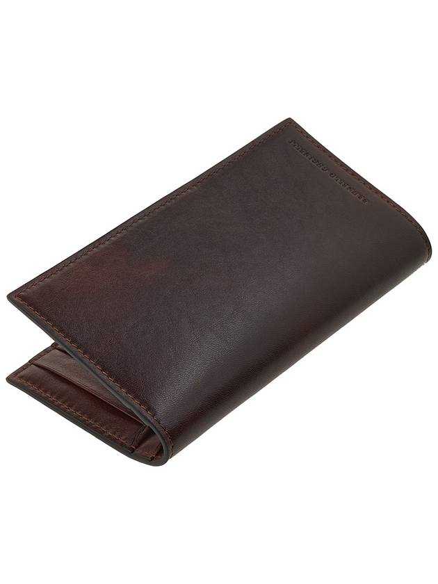 Calfskin Maxi Card Wallet Burgundy - BRUNELLO CUCINELLI - BALAAN 5