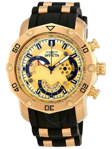 Invicta Pro Diver Chronograph Gold Dial Men's Watch 23427 - INVICTA - BALAAN 1