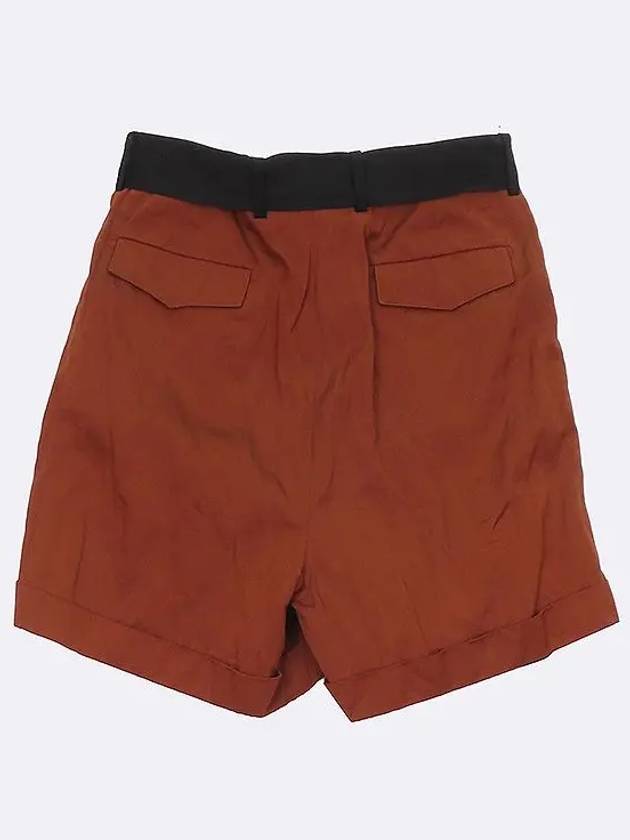 Belt detail brown women s shorts - LANVIN - BALAAN 2