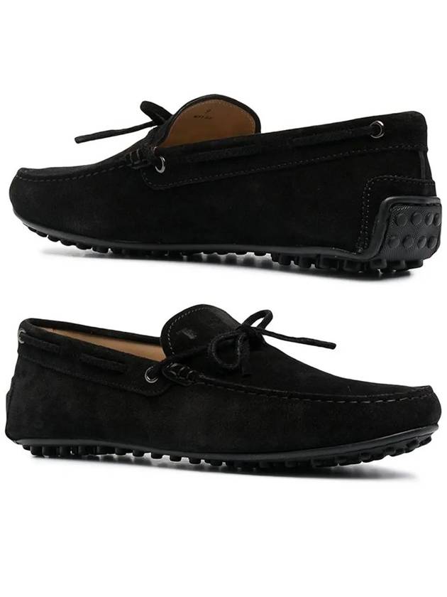 Men's City Gommino Suede Driving Shoes Black - TOD'S - BALAAN 2