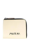 Logo Zip Card Wallet White - MARNI - BALAAN 1