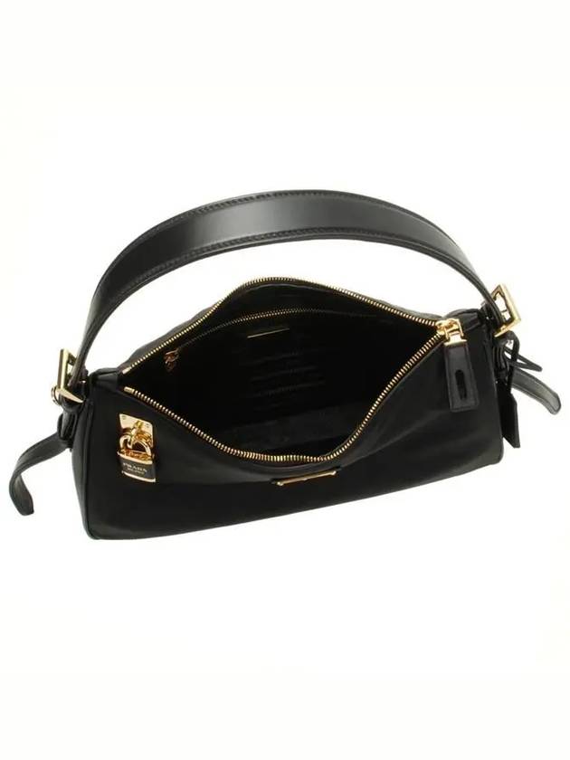 Amiee Large Re-Nylon Leather Shoulder Bag Black - PRADA - BALAAN 5