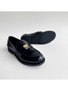 Brushed Leather Penny Loafers Black - MIU MIU - BALAAN 9