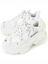 Triple S All-Over Logo Low Top Sneakers White - BALENCIAGA - BALAAN 2