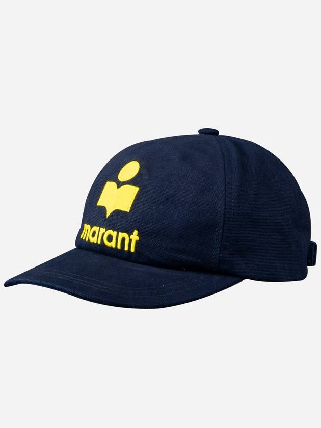 Tyron Logo Cotton Ball Cap Navy - ISABEL MARANT - BALAAN 3