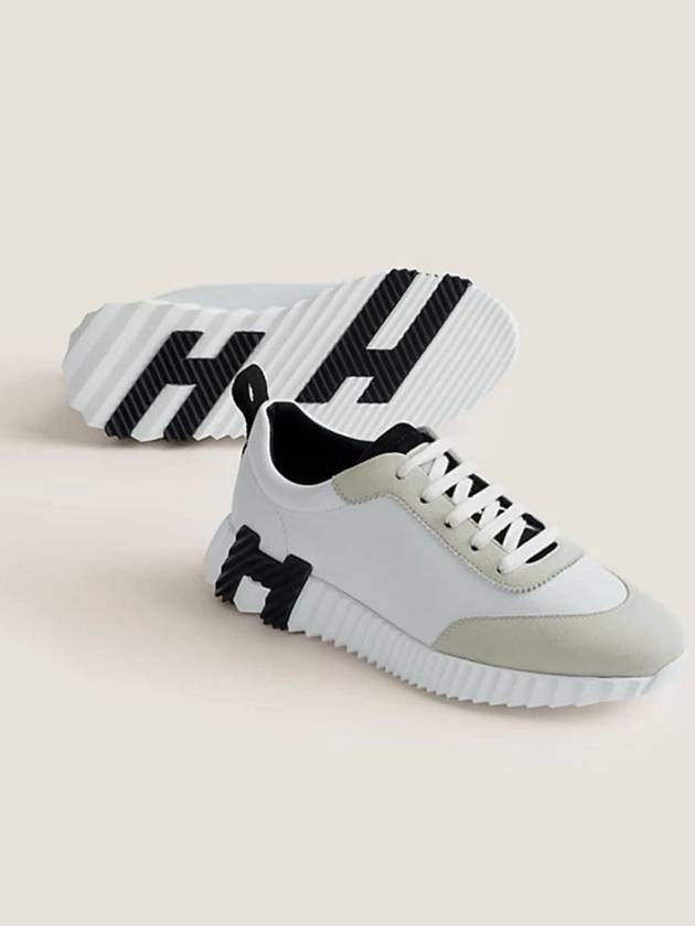 Bouncing Low Top Sneakers Blanc Noir - HERMES - BALAAN 2