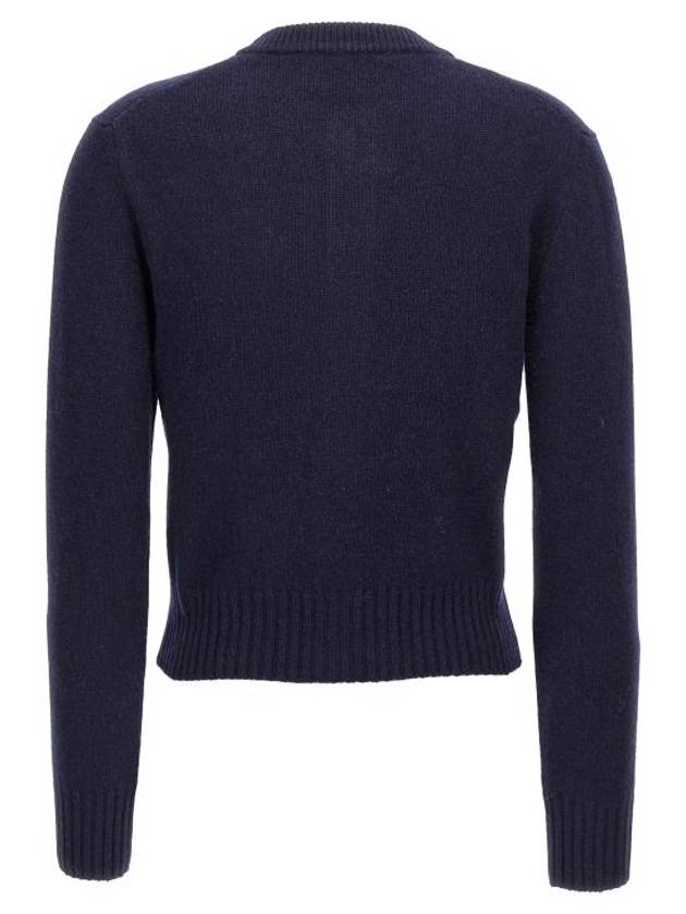 De Coeur Cashmere Cardigan Navy - AMI - BALAAN 3