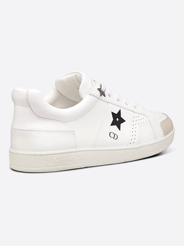 Star Leather Low Top Sneakers White - DIOR - BALAAN 4