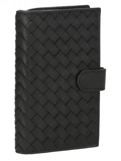 Intrecciato Weaving Nappa Leather Half Wallet Black - BOTTEGA VENETA - BALAAN 2