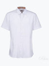 Men's Logo Cotton Short Sleeve Shirt White - BURBERRY - BALAAN 2