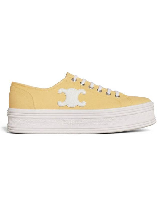 Jane platform low-top sneakers light yellow - CELINE - BALAAN.