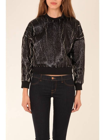 Phillip Lim Cracked Coat Cropped Poly Sweatshirt - 3.1 PHILLIP LIM - BALAAN 1