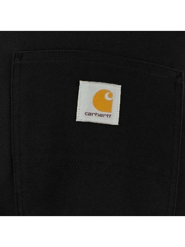 24SS Logo Patch Double Knee Pants Black I03150132 8901 - CARHARTT - BALAAN 4