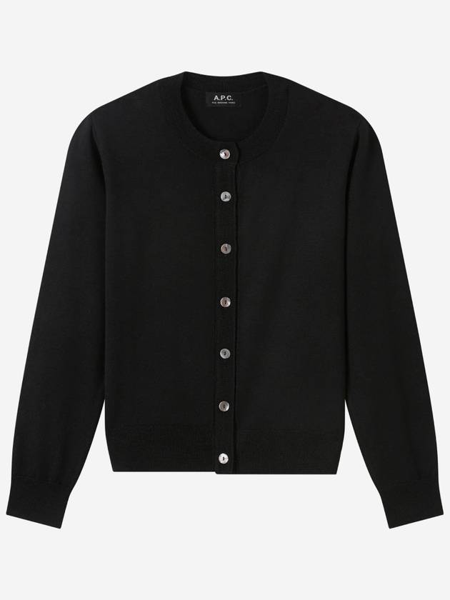 Marine Wool Cardigan Black - A.P.C. - BALAAN 2