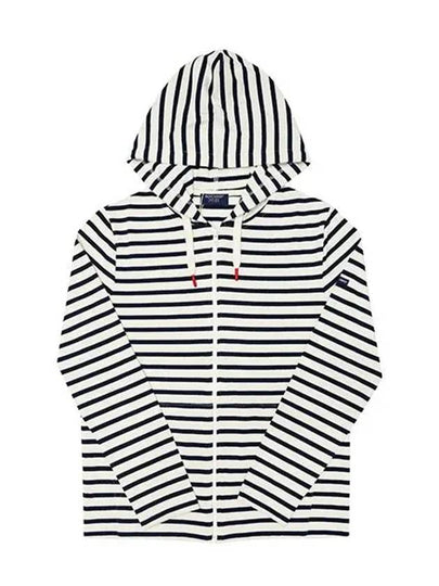 Hood 2288 ECRU MARINE Coleville Striped Women s Hooded Zip Up - SAINT JAMES - BALAAN 2