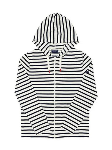 2288 ECRU MARINE Coleville Striped Women s Hooded Zip up - SAINT JAMES - BALAAN 1