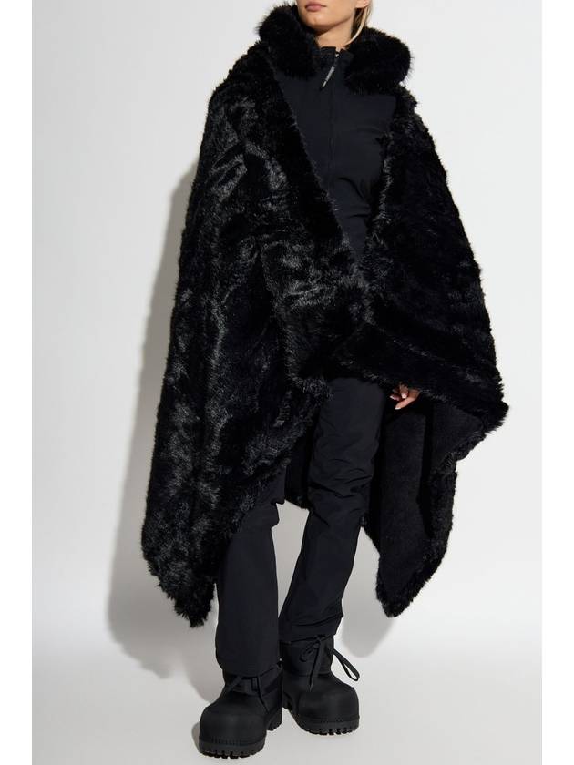 Balenciaga Faux Fur Cape From The Skiwear Collection, Women's, Black - BALENCIAGA - BALAAN 3