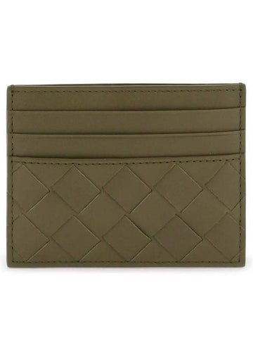 Intrecciato Leather Card Wallet Mud - BOTTEGA VENETA - BALAAN 1