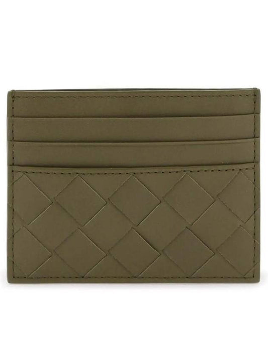 Intrecciato Leather Card Wallet Mud - BOTTEGA VENETA - BALAAN 1