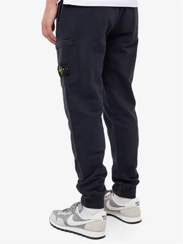 Waffen Patch Cotton Fleece Track Pants Black - STONE ISLAND - BALAAN 8