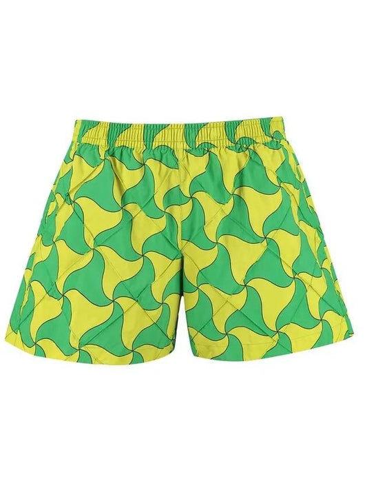 Bottega Veneta Print Tech Triangle Swim Shorts Yellow Green - BOTTEGA VENETA - BALAAN 1