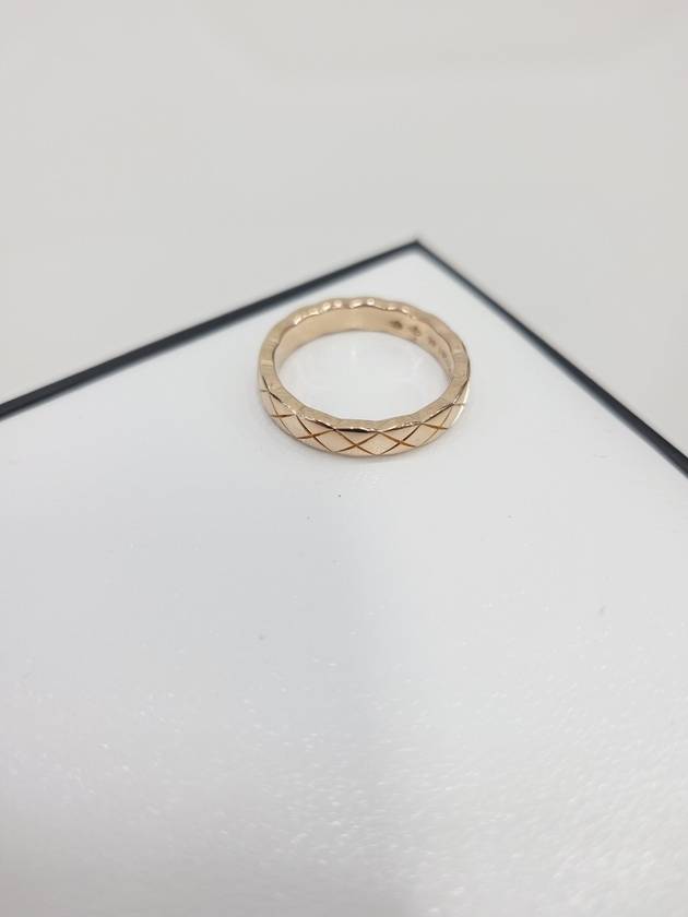 Coco Crush Qualted Ring Mini Beige Gold No 46 - CHANEL - BALAAN 4