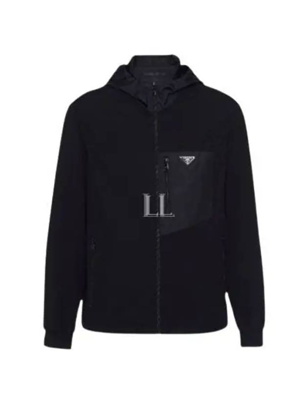 Triangle Logo Pocket Breasted Zip Up Jacket Black - PRADA - BALAAN 2