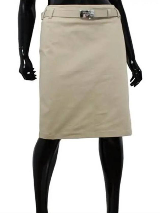 Women's Beige Skirt 21B282 CO0 F0235 - PRADA - BALAAN 1