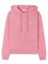 Embroidered Logo Cashmere Hoodie Pink - SPORTY & RICH - BALAAN 2