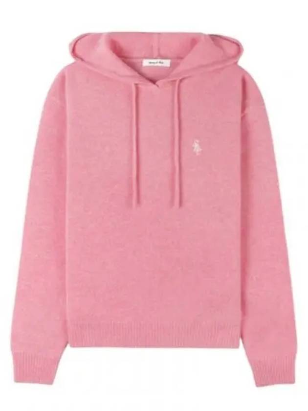 Embroidered Logo Cashmere Hoodie Pink - SPORTY & RICH - BALAAN 2