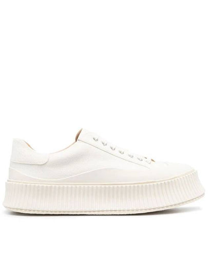 Canvas Platform Low Top Sneakers White - JIL SANDER - BALAAN 2