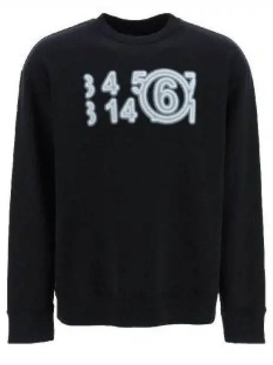 Number Logo Cotton Sweatshirt Black - MAISON MARGIELA - BALAAN 2