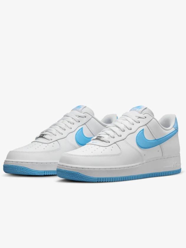 Air Force 1 07 Low Top Sneakers White Blue - NIKE - BALAAN 6