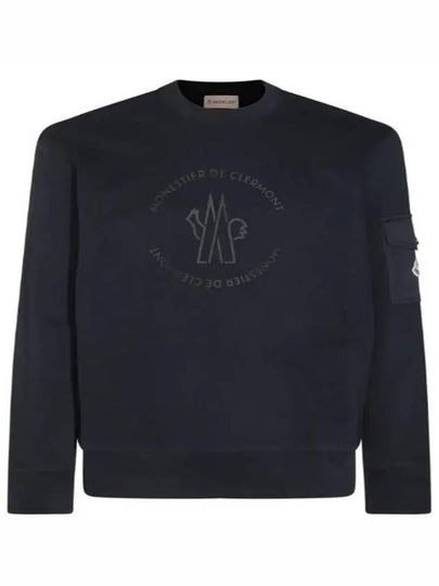 Cotton Sweatshirt Navy - MONCLER - BALAAN 2