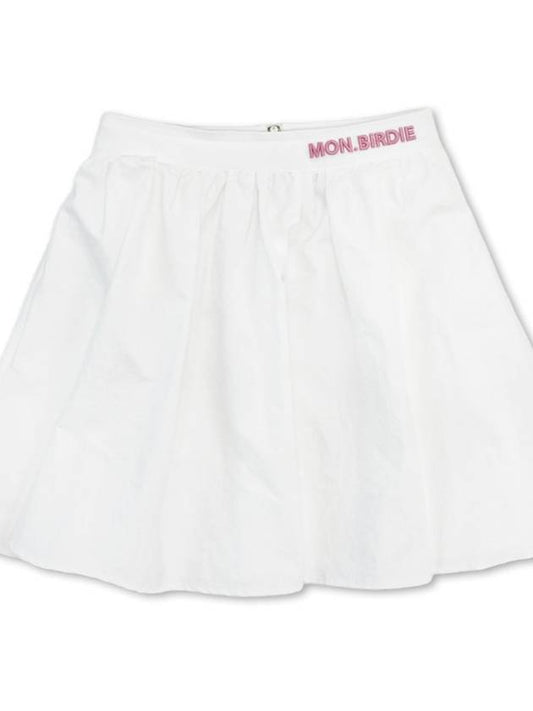 Nylon Volume Gathered Skirt WHITE - MONBIRDIE GOLF - BALAAN 2