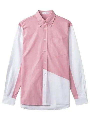 Patchwork bicolor shirt white pink - JW ANDERSON - BALAAN 1