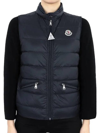 Kids Logo Patch Lightweight Padded Vest Navy 1A00055 595FE 778 12 14A Adults can be worn - MONCLER - BALAAN 1