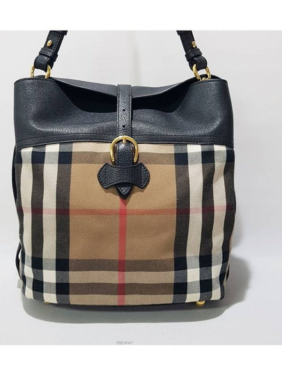 House check buckle hobo shoulder bag - BURBERRY - BALAAN 2