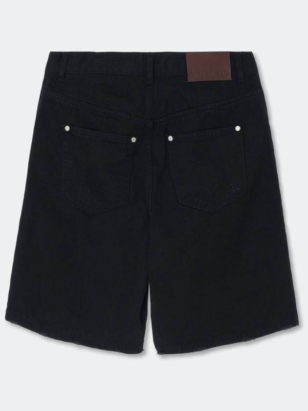 Layered Carpenter Denim Shorts_Black - KINETO - BALAAN 4