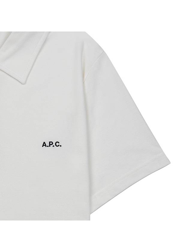 Austin Embroidery Logo Polo Shirt White - A.P.C. - BALAAN 8