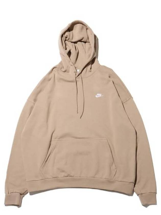 Club Fleece Oversized French Terry Pullover Hoodie Khaki - NIKE - BALAAN 2