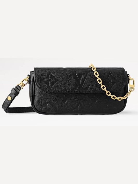 Women's Ivy Monogram Empreinte Chain Shoulder Bag Black - LOUIS VUITTON - BALAAN 2